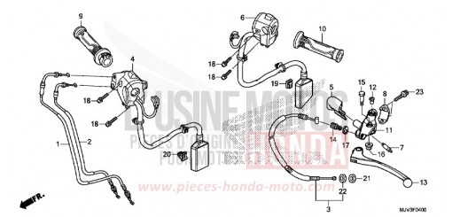 HANDLE LEVER/SWITCH/CABLE CBR500RAF de 2015